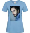 Женская футболка Jared Leto photo Голубой Женская футболка Jared Leto photo Голубой фото