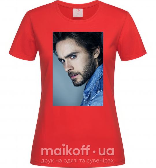 Женская футболка Jared Leto photo Красный фото