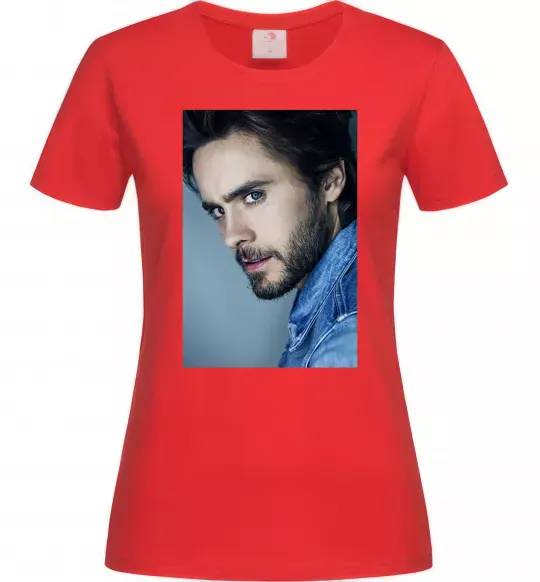 Женская футболка Jared Leto photo Красный фото