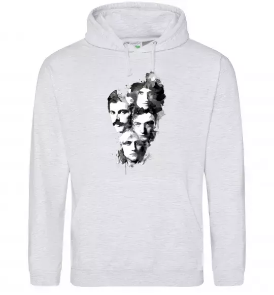 Мужская толстовка (худи) Queen forever Серый меланж фото