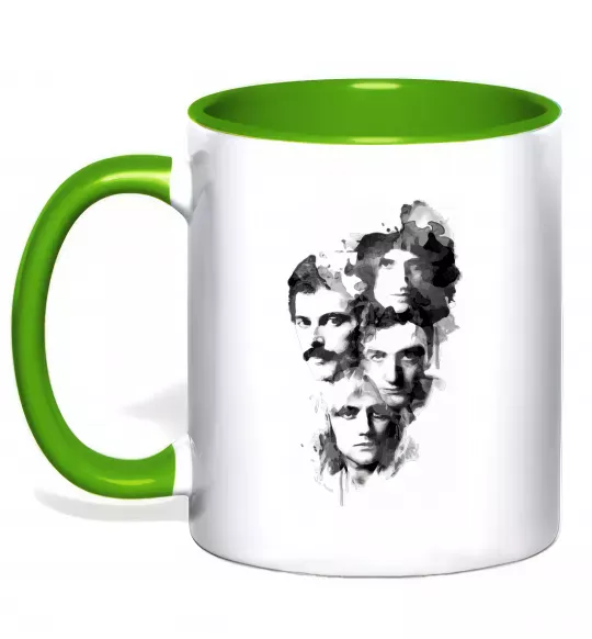 Чашка з кольоровою ручкою Queen forever Зелений фото