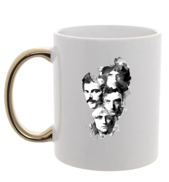 Чашка з кольоровою ручкою Queen forever Золото фото