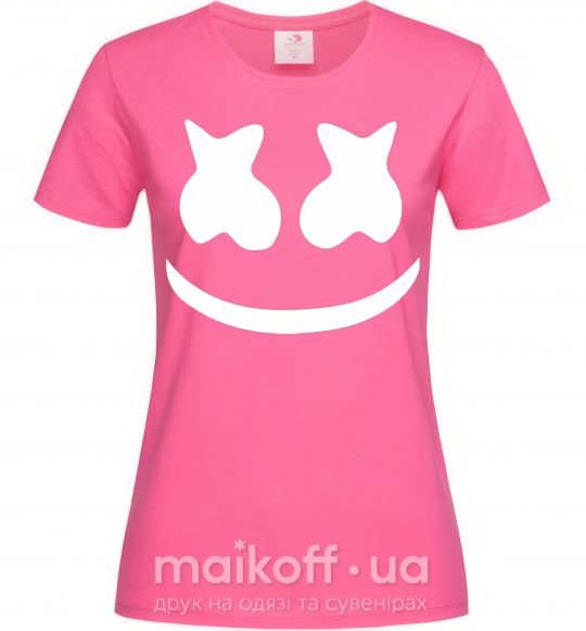 Жіноча футболка Marshmello Яскраво-рожевий фото