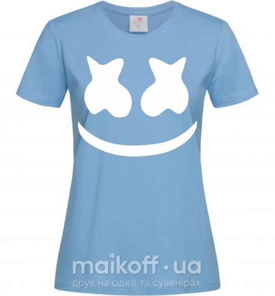 Жіноча футболка Marshmello Блакитний фото