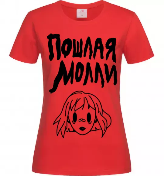 Женская футболка Пошлая Молли Красный фото
