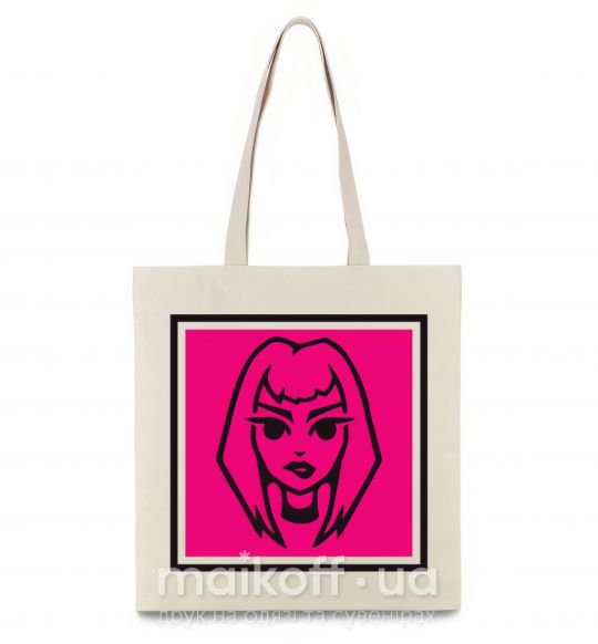 Эко-сумка Пошлая Молли лого Бежевый фото