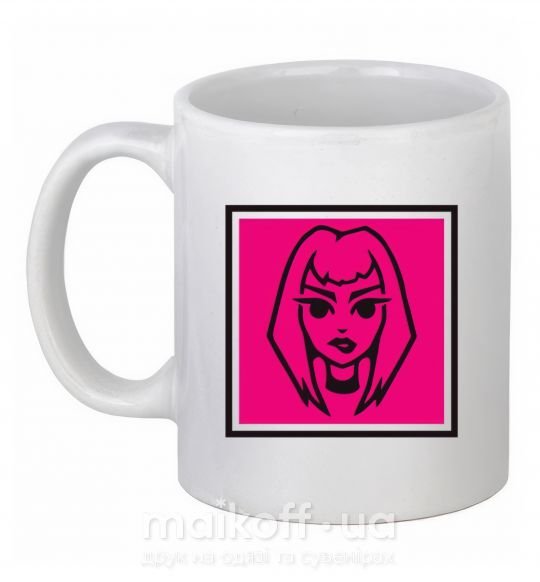 Чашка керамічна Пошлая Молли лого Білий фото