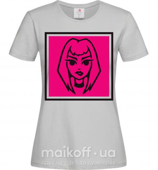Жіноча футболка Пошлая Молли лого Сірий фото