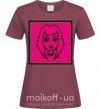 Женская футболка Пошлая Молли лого Бордовый фото