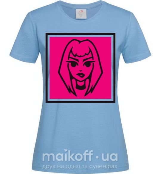 Женская футболка Пошлая Молли лого Голубой фото