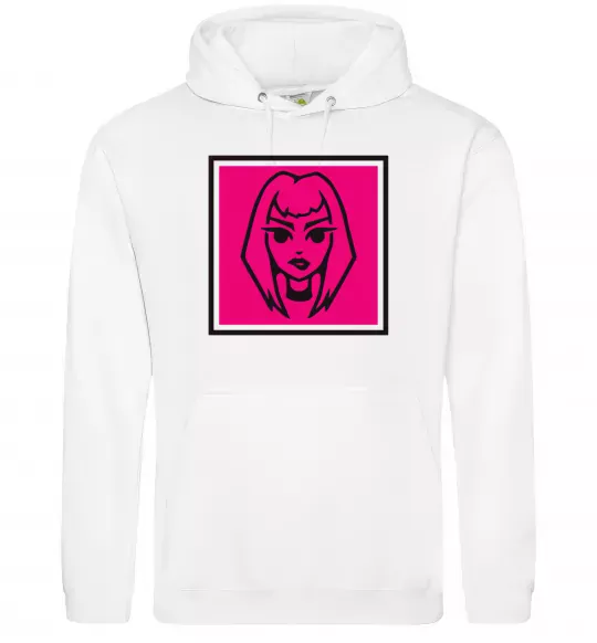 Мужская толстовка (худи) Пошлая Молли лого Белый фото