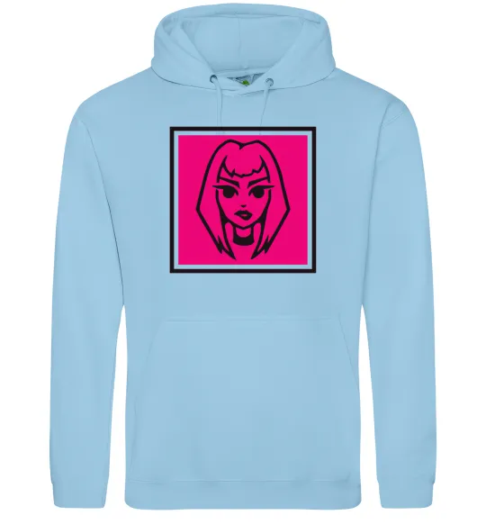 Мужская толстовка (худи) Пошлая Молли лого Голубой фото