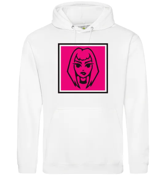 Женская толстовка (худи) Пошлая Молли лого Белый фото