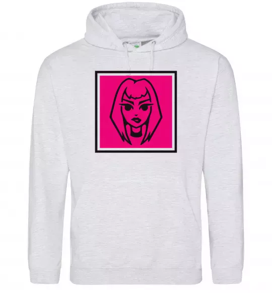 Женская толстовка (худи) Пошлая Молли лого Серый меланж фото