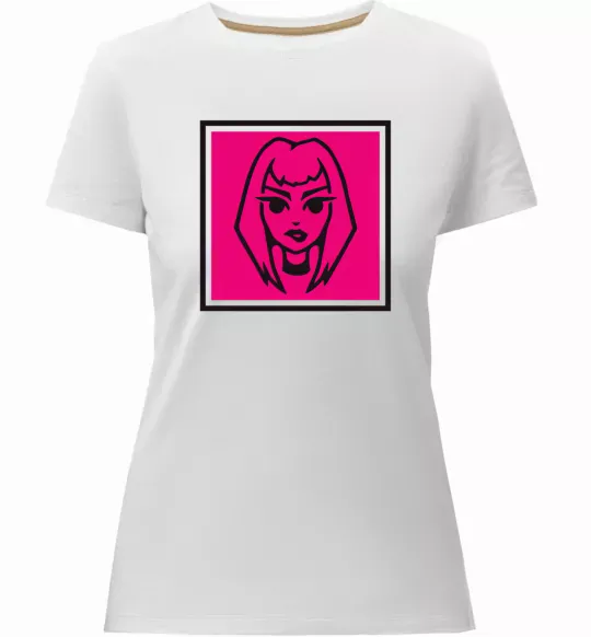 Жіноча преміум футболка Пошлая Молли лого Білий фото