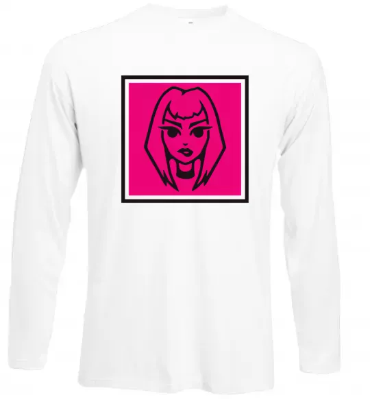 Лонгслив Пошлая Молли лого Белый фото