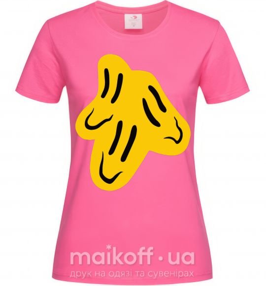 Женская футболка Смайлик Пошлая Молли Ярко-розовый фото