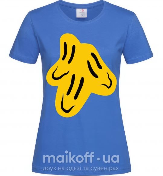 Женская футболка Смайлик Пошлая Молли Ярко-синий фото
