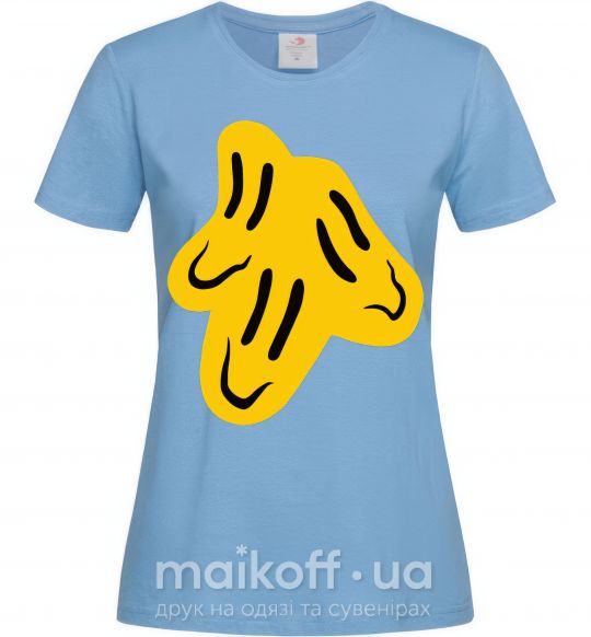Женская футболка Смайлик Пошлая Молли Голубой фото