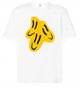 Футболка Оверсайз Пошлая Молли лого Белый фото