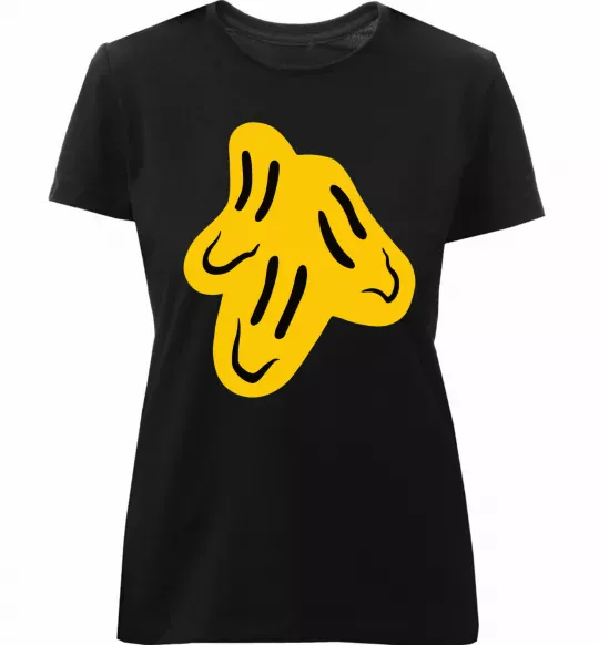 Женская премиум футболка Смайлик Пошлая Молли Черный фото