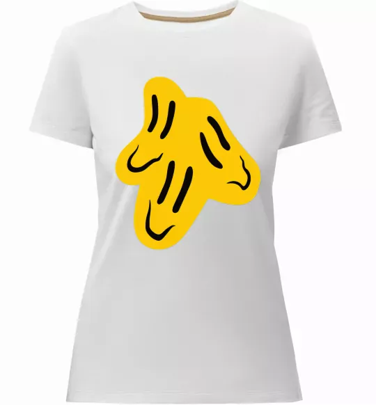 Женская премиум футболка Смайлик Пошлая Молли Белый фото