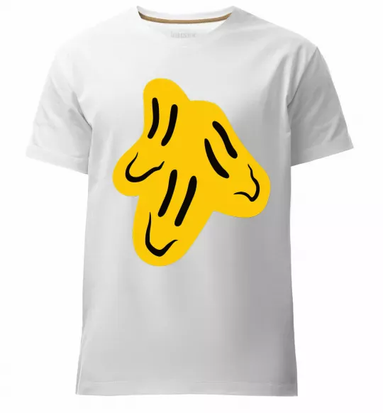 Мужская премиум футболка Смайлик Пошлая Молли Белый фото