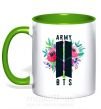 Чашка с цветной ручкой Army BTS Зеленый фото