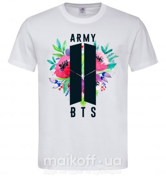 Чоловіча футболка Army BTS Білий фото