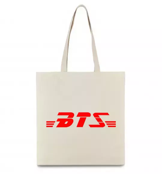 Еко-сумка BTS logo Бежевий фото