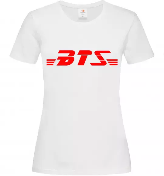 Жіноча футболка BTS logo Білий фото