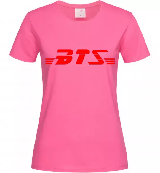 Жіноча футболка BTS logo Яскраво-рожевий фото