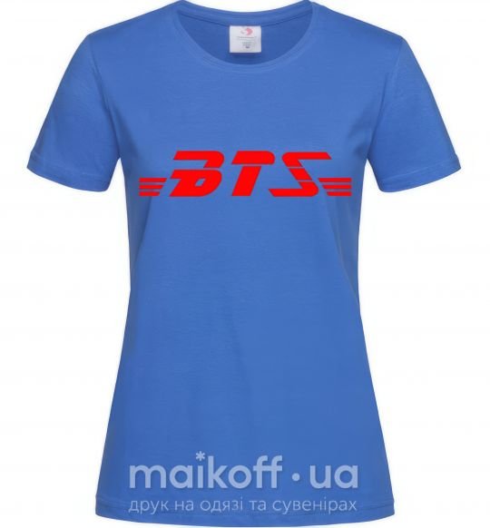Женская футболка BTS logo Ярко-синий фото