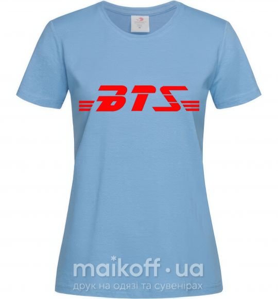 Жіноча футболка BTS logo Блакитний фото