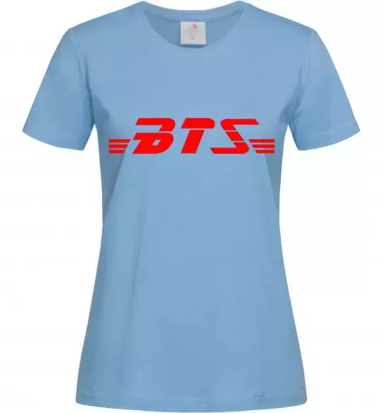 Жіноча футболка BTS logo Блакитний фото