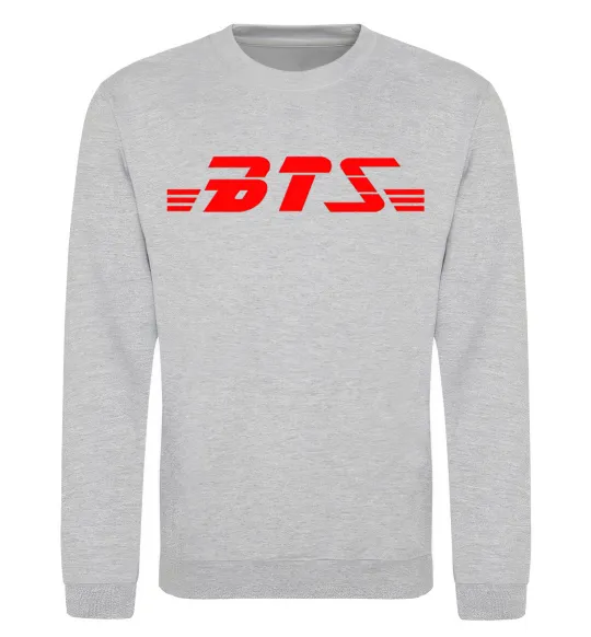 Світшот BTS logo Сірий меланж фото