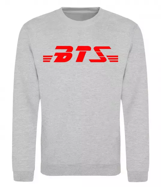 Свитшот BTS logo Серый меланж фото