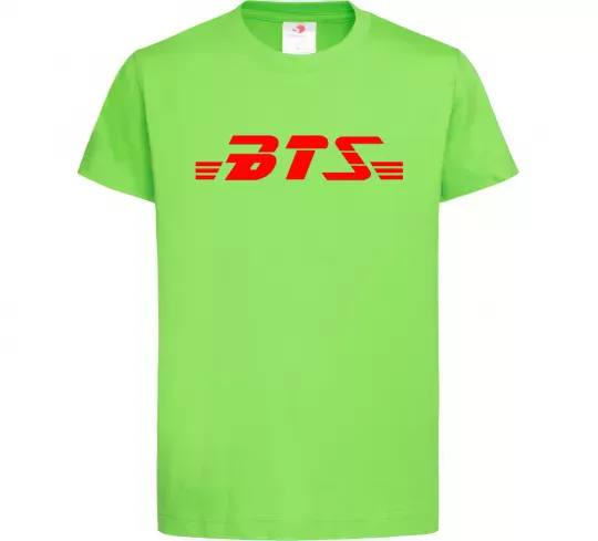 Дитяча футболка BTS logo Лаймовий фото