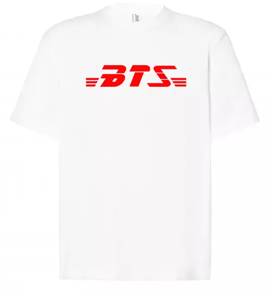 Футболка Оверсайз BTS logo Білий фото