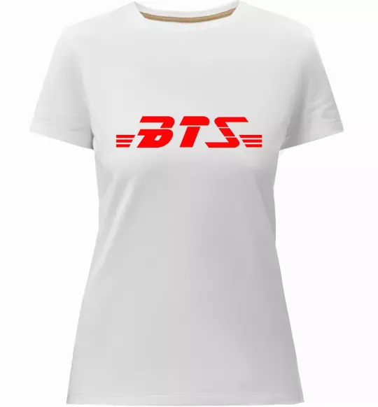 Жіноча преміум футболка BTS logo Білий фото