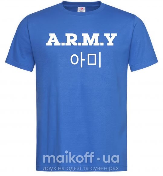 Чоловіча футболка ARMY Яскраво-синій фото