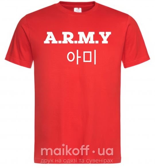 Мужская футболка ARMY Красный фото