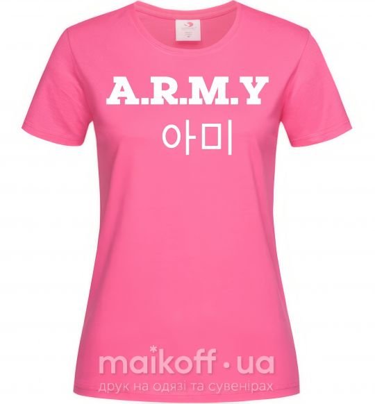 Женская футболка ARMY Ярко-розовый фото