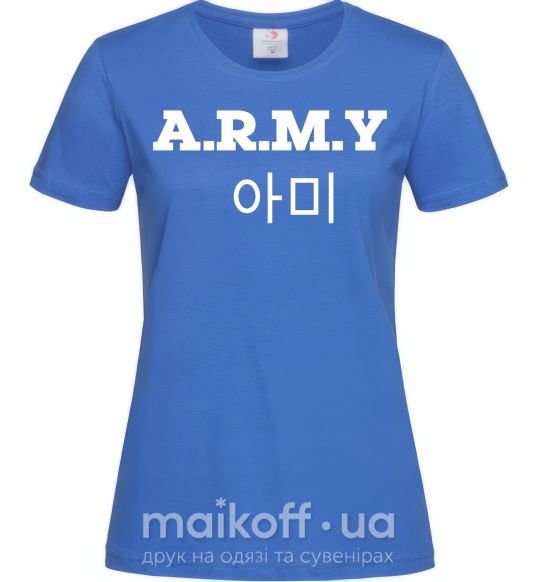 Женская футболка ARMY Ярко-синий фото