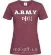 Женская футболка ARMY Бордовый фото