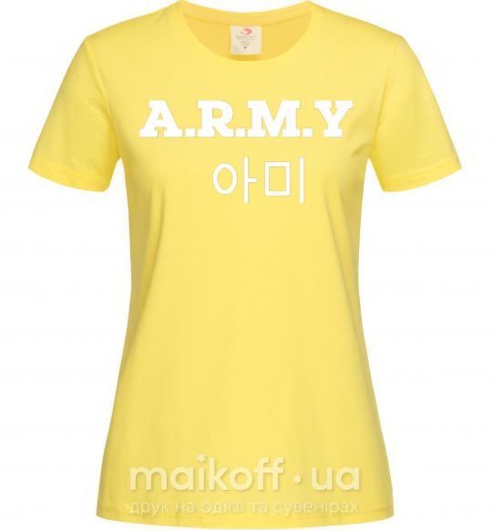 Жіноча футболка ARMY Лимонний фото