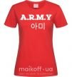 Жіноча футболка ARMY Червоний фото