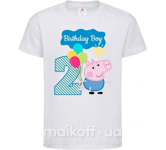 Детская футболка Birthday boy 2 year Белый фото