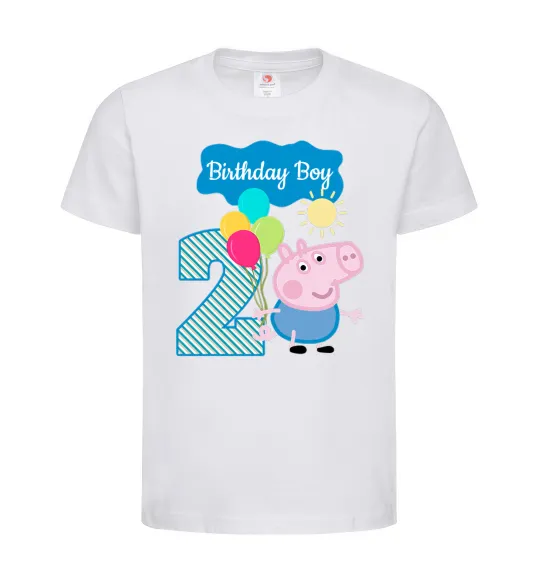 Дитяча футболка Birthday boy 2 year Білий фото