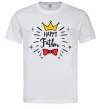 Мужская футболка Happy father Белый фото